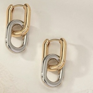 Oval Huggies - Mixed Metal